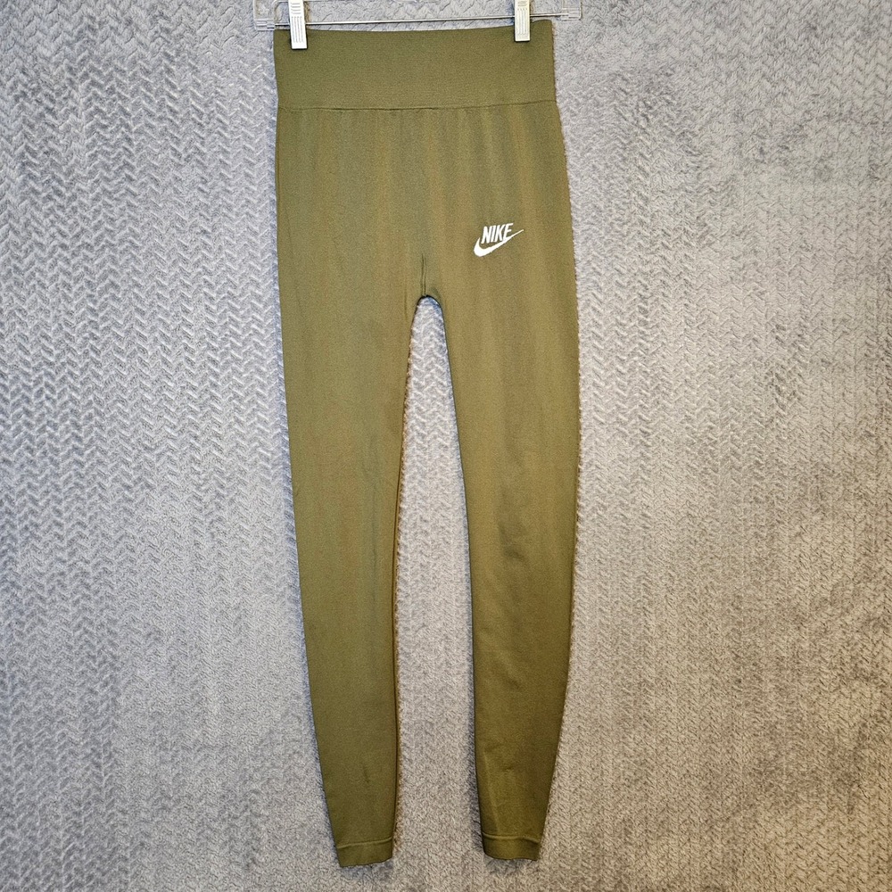 New Mix Womens High Waisted Seamless Leggings Olive Green One Size Athleisure